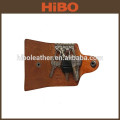 Promotional gift real leather 6 hooks and keyring key wallet